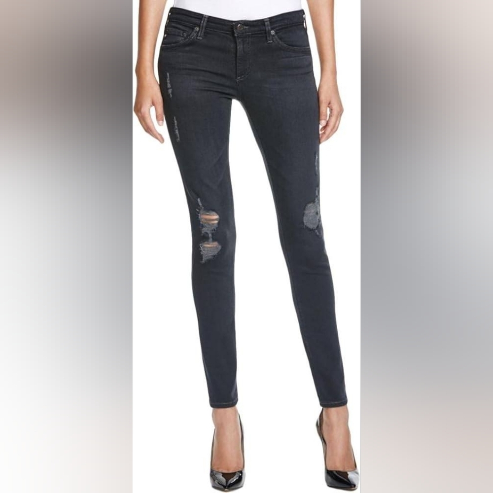 AG Adriano Goldschmied ♡ Super Skinny Jeans, Lightly Distressed
